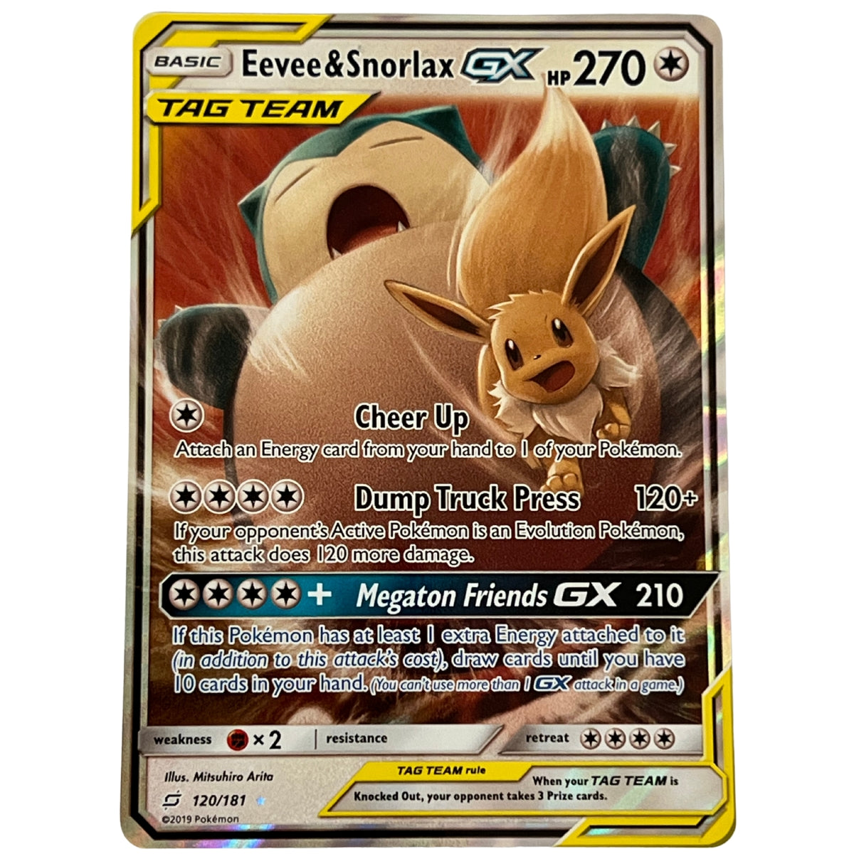 Eevee & Snorlax GX - SM - Team Up