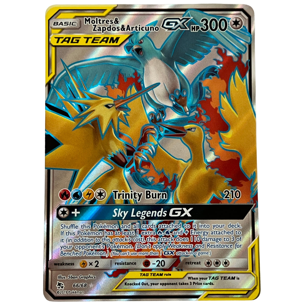 Moltres & Zapdos & Articuno GX (Full Art) - Hidden Fates