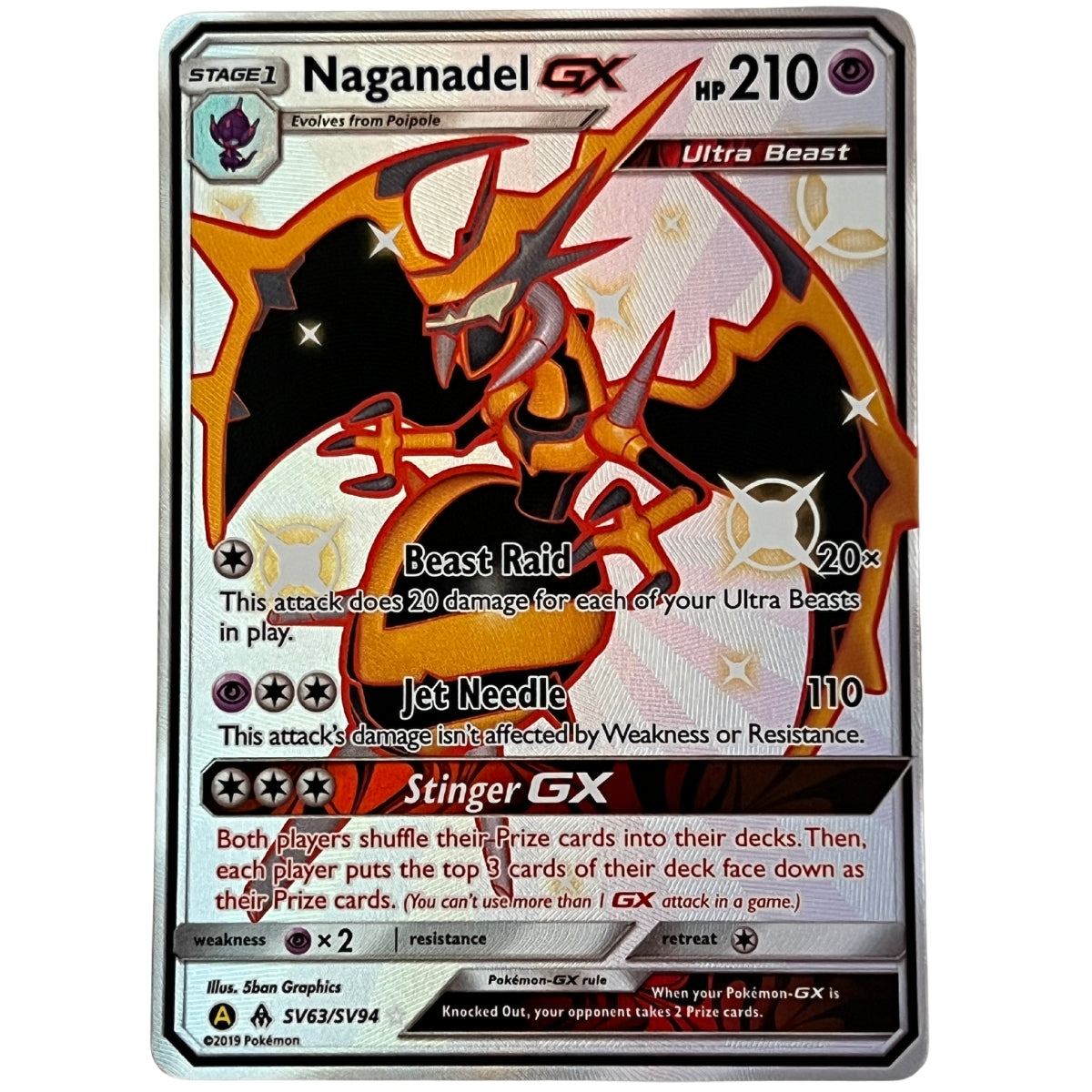 Naganadel-GX – SV63/SV94 – Hidden Fates: Shiny Vault
