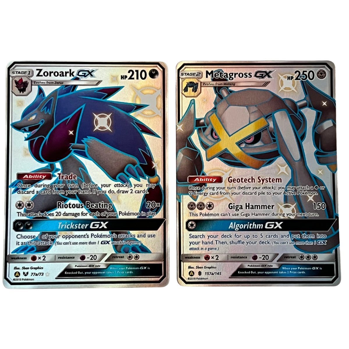 Metagross & Zoroark-GX Alternate Art Promo Pair