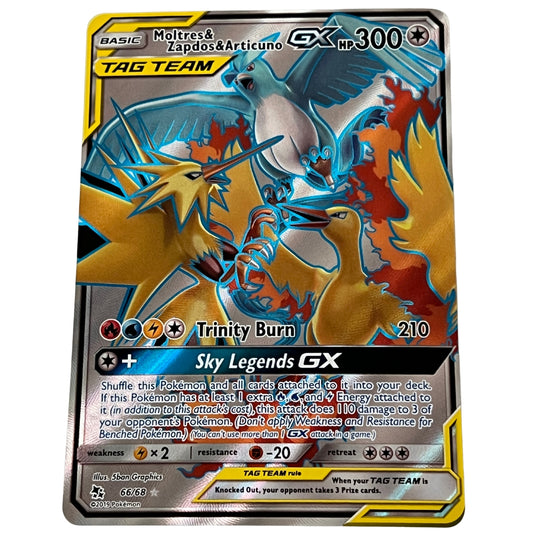 Moltres & Zapdos & Articuno-GX (66/68) Full Art - Hidden Fates