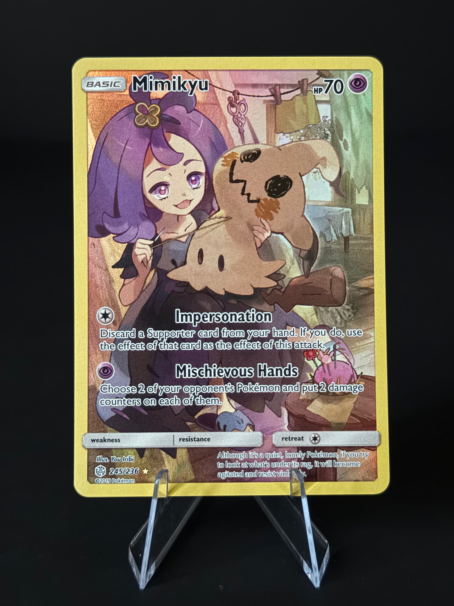 Mimikyu (Secret) - 245/236 - Cosmic Eclipse - Sun & Moon