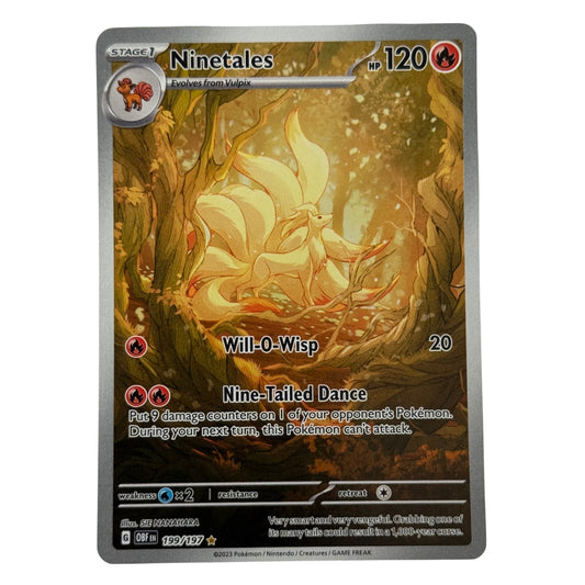 Ninetales (199/197) Illustration Rare - Scarlet & Violet - Obsidian Flames (R)