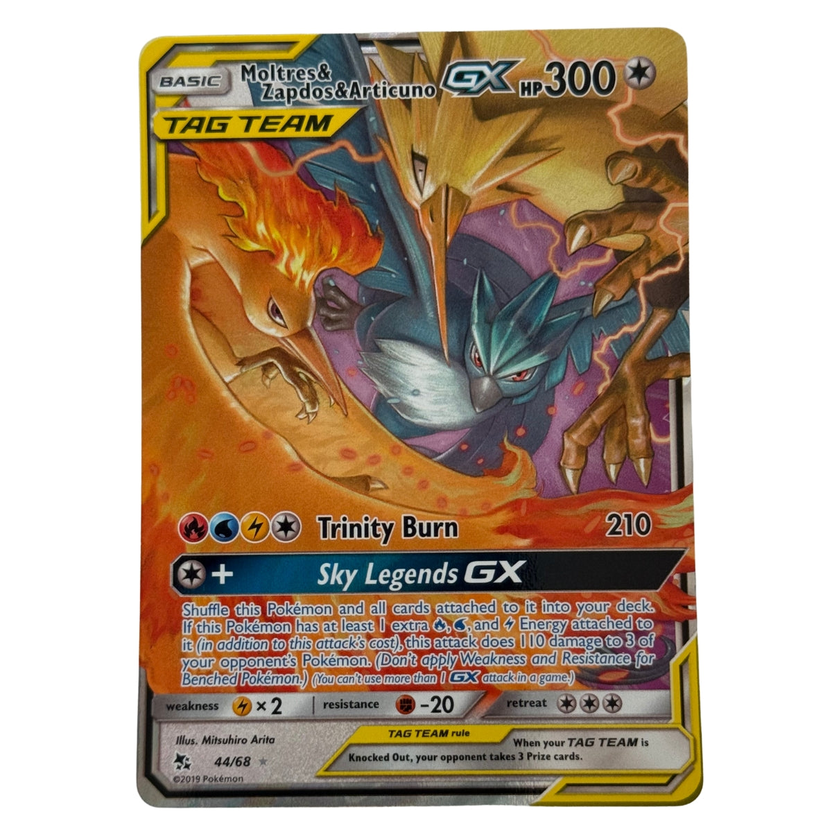 Moltres & Zapdos & Articuno-GX (44/68) Ultra Rare - S&M: Hidden Fates