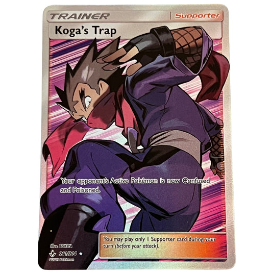 Koga's Trap (211/214) Full Art Trainer - Sun & Moon: Unbroken Bonds