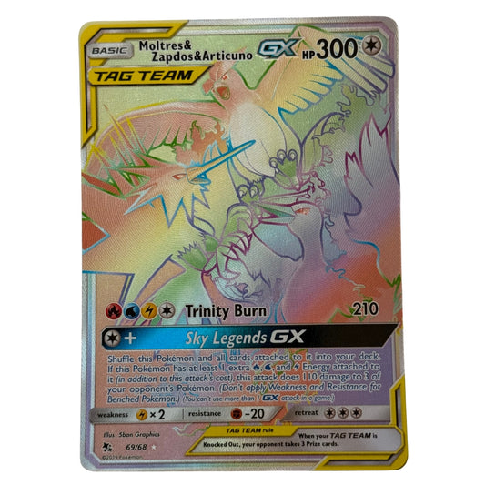 Moltres & Zapdos & Articuno-GX (69/68) Secret Rare - Sun & Moon: Hidden Fates