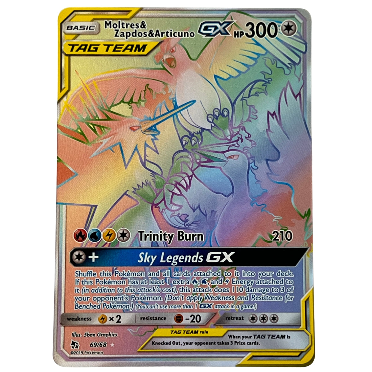 Moltres & Zapdos & Articuno GX (Secret) - Hidden Fates