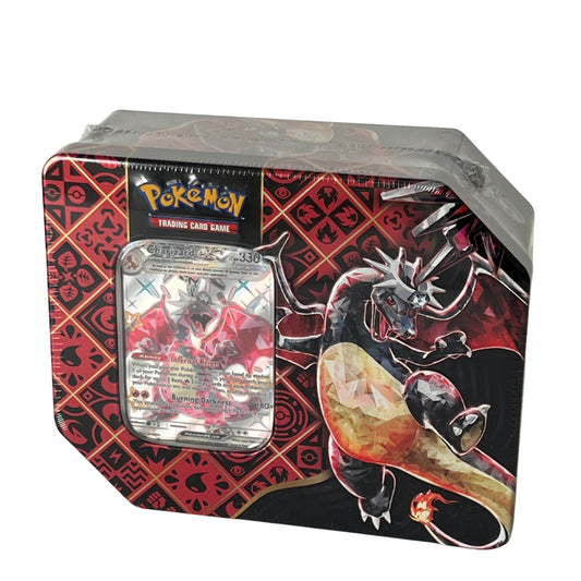 Lata de Destinos Paldeanos Escarlata y Violeta (ex Charizard shiny)