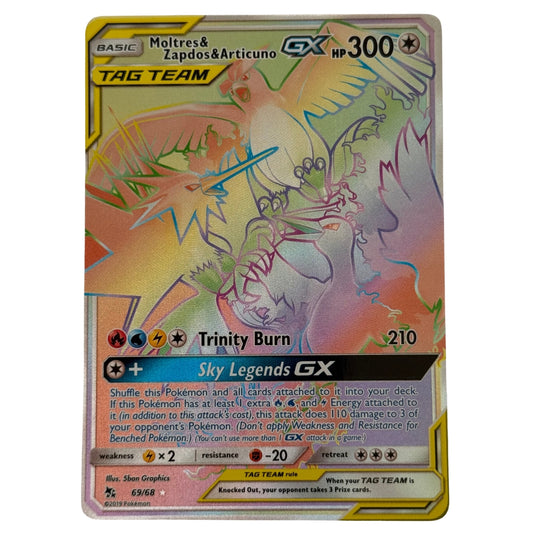Moltres & Zapdos & Articuno-GX (69/68) Secret Rare - Sun & Moon: Hidden Fates (LP)